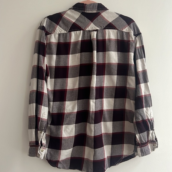Wilfred white and burgundy flannel shirt - Picture 3 of 5